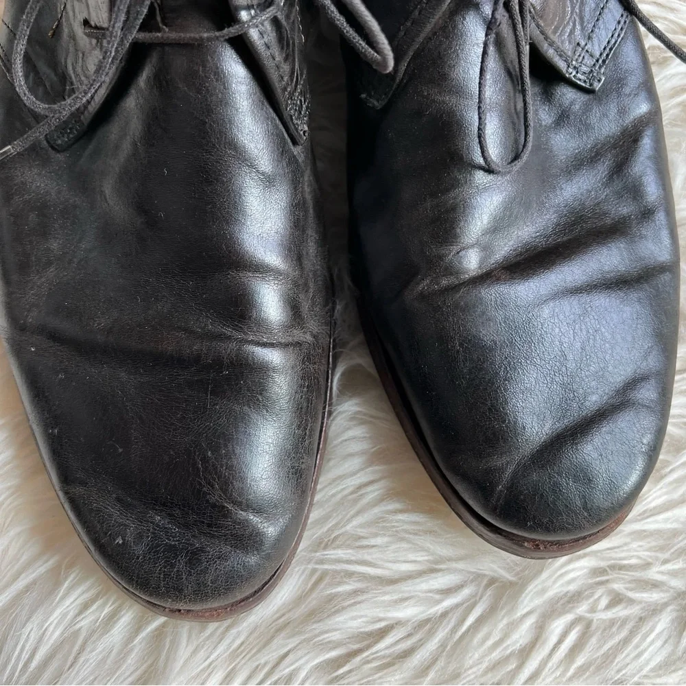 Timberland Dark Brown Genuine Leather Ankle Boot Shoes Size 9 chuuka
